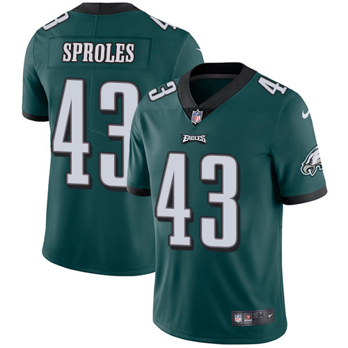 Nike Eagles #43 Darren Sproles Midnight Green Team Color Men's Stitched NFL Vapor Untouchable Limited Jersey - Click Image to Close